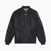 Бомбер мужской на молнии MIST, размер 50, черный Бомбер мужской на молнии MIST, размер 50, черный