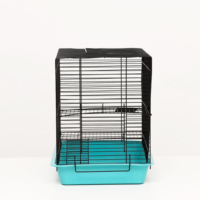 Клетка для грызунов Клетка для грызунов "Пижон" №3-1, с 2-я этажами, без наполнения, 33 х 24 х 28 см, бирюзовая