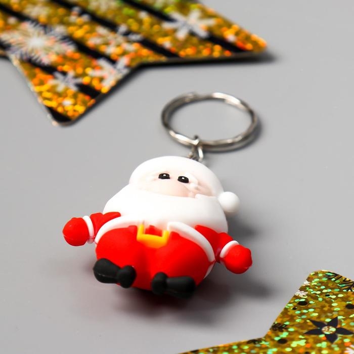 Брелок резина Брелок резина "Дед Мороз" 4,8х4,3х1,5 см
