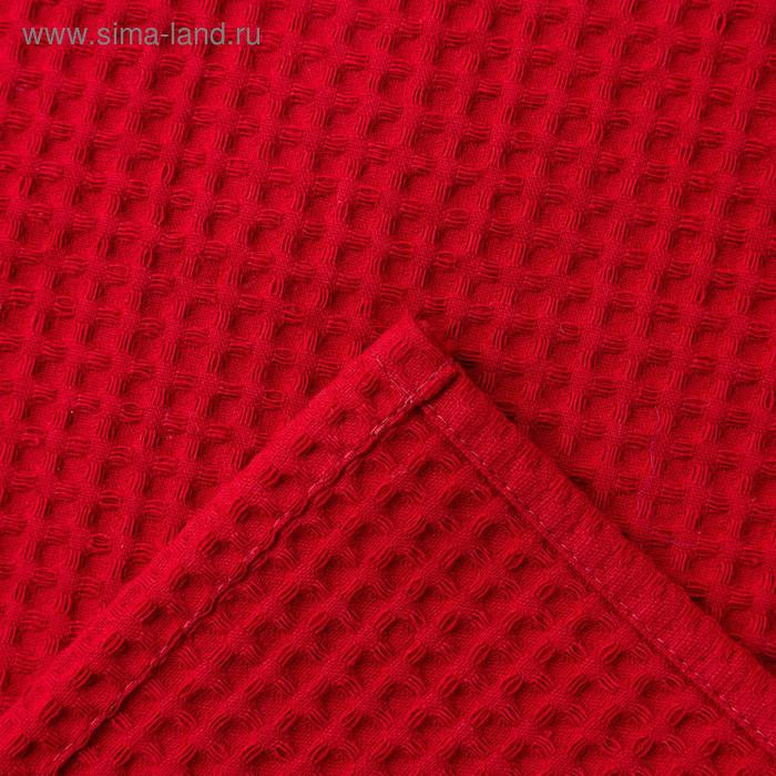 Полотенце вафельное &laquo;Этель&raquo; 70х140 см, цвет бордо, плотность 240 г/м2