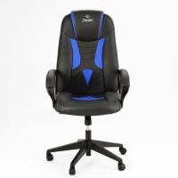 Кресло игровое Zombie 8 черный/синий, эко.кожа, крестовина пластик Кресло игровое Zombie 8 черный/синий, эко.кожа, крестовина пластик