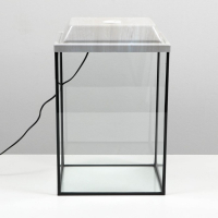 Аквариум "Колонна" с крышкой, 36 литров, 32 х 25 х 45/50,5 см, беленый дуб