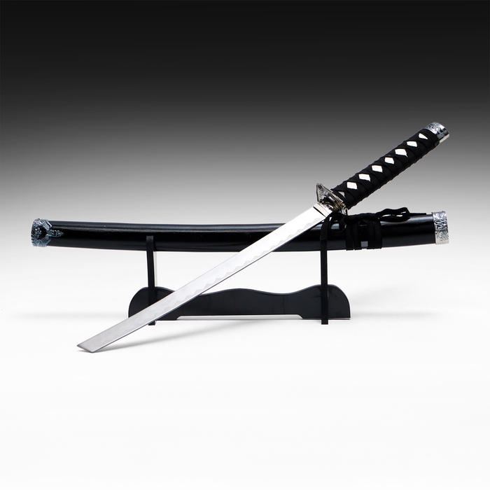 Сувенирное оружие Сувенирное оружие "Катана Нао" 77см, чёрный глянец, на подставке