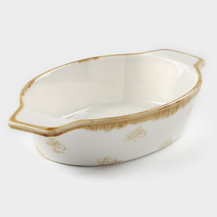 Форма для запекания из фарфора Доляна Organic Gold, 500 мл, 22×13×4,5 см, цвет белый Форма для запекания из фарфора Доляна Organic Gold, 500 мл, 22×13×4,5 см, цвет белый