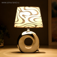 Лампа настольная 36653/1 E14 40Вт белый-серебро H28 см Лампа настольная 36653/1 E14 40Вт белый-серебро H28 см