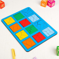 &laquo;Сложи квадрат&raquo; Б.П.Никитин, 3 уровень (макси), МИКС, ячейка: 6 &times; 6 см