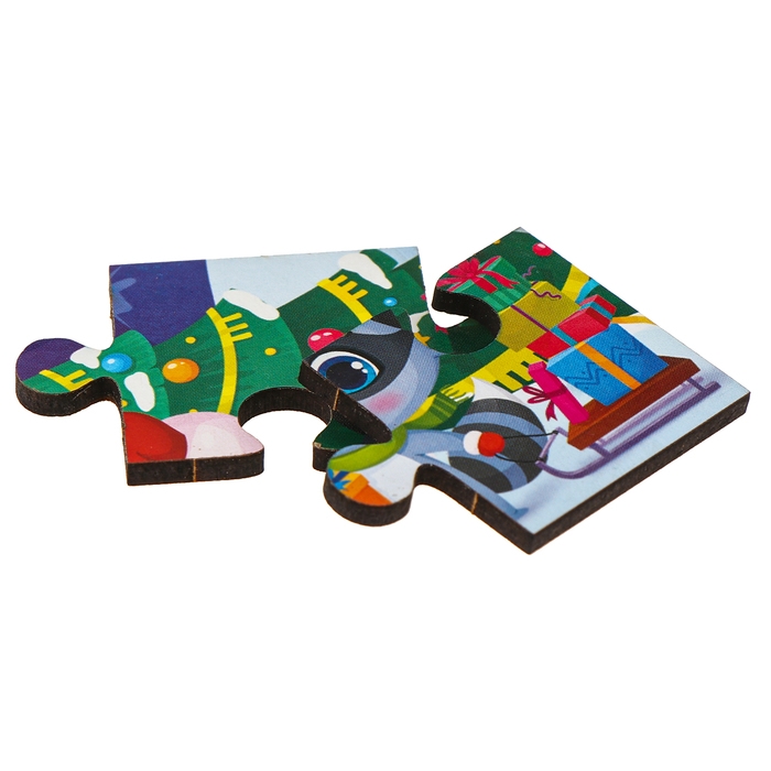 Дервянные пазлы на новый год &laquo;Дедушка Мороз&raquo;