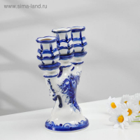 Подсвечник "Романс", гжель, фарфор, 22 см Подсвечник "Романс", гжель, фарфор, 22 см
