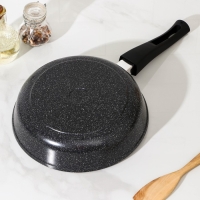 Сковорода Доляна &laquo;Элит&raquo;, d=24 см, съёмная ручка, антипригарное покрытие, цвет чёрный