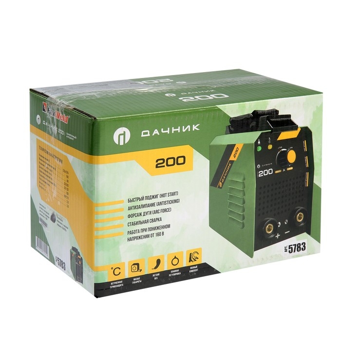 Сварочный аппарат инверторный FOXWELD Дачник 200, 5300 Вт, 20-200 А, d=4 мм, Hot start Сварочный аппарат инверторный FOXWELD Дачник 200, 5300 Вт, 20-200 А, d=4 мм, Hot start
