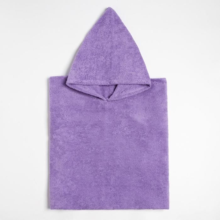 Полотенце-пончо Крошка Я &laquo;Гномик&raquo;, цвет сиреневый, размер 24-32, 100 % хлопок, 320 г/м2