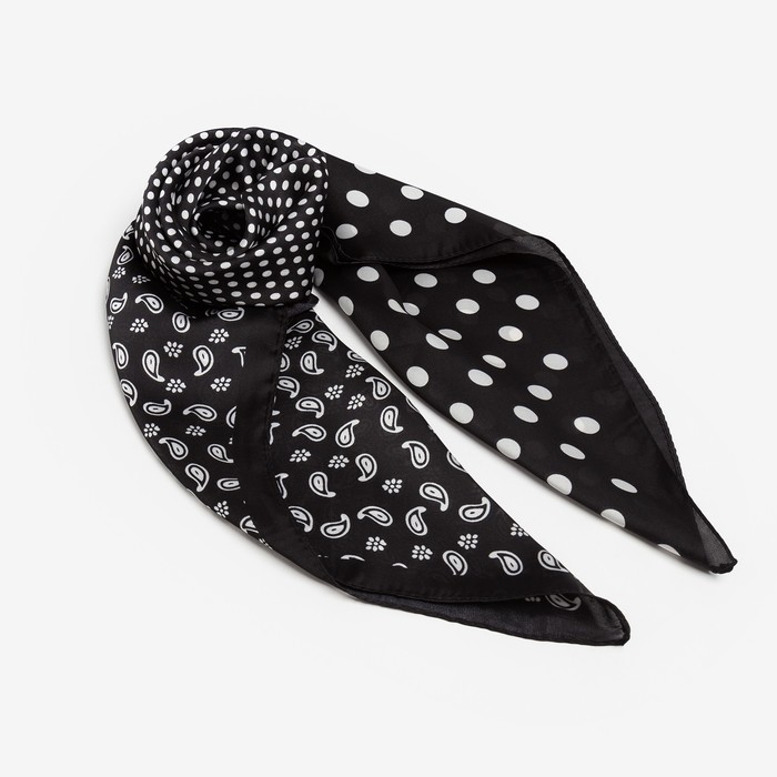 Платок женский MINAKU р-р 70*70 см, цвет чёрный Платок женский MINAKU р-р 70*70 см, цвет чёрный