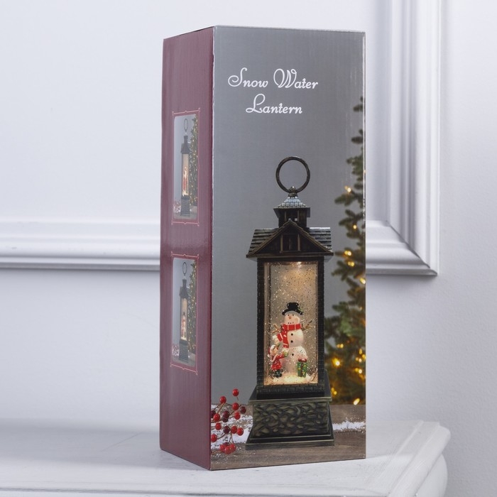 Светодиодная фигура «Фонарь со снеговиком» 10 × 30 × 10 см, пластик, батарейки ААх3 (не в комплекте), USB, свечение тёплое белое Светодиодная фигура «Фонарь со снеговиком» 10 × 30 × 10 см, пластик, батарейки ААх3 (не в комплекте), USB, свечение тёплое белое