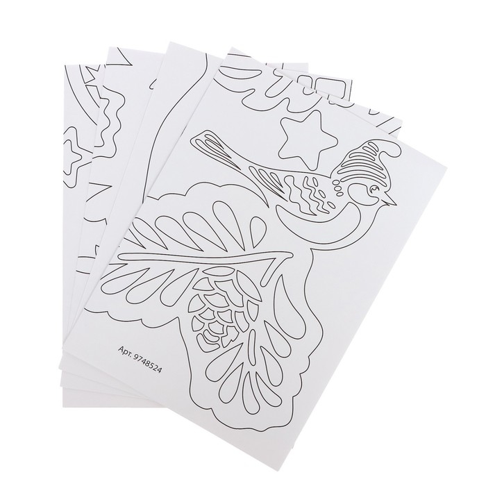 Декор на окна &laquo;Волшебные узоры&raquo;, 4 листа с основами для вырезания, формат А1