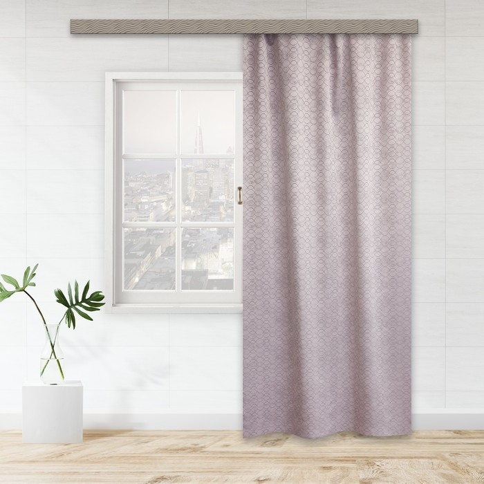 Штора портьерная жаккард Witerra Инфини 135х260см, розовый, пэ 100%