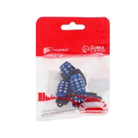 Колпачок на вентиль TORSO, граната, синий, набор 4 шт Колпачок на вентиль TORSO, граната, синий, набор 4 шт