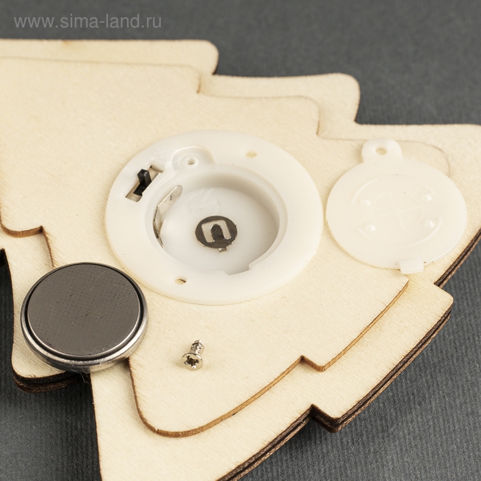 Ёлочная игрушка &laquo;Ёлочка с Дедом Морозом&raquo;, от батареек, свечение тёплое белое