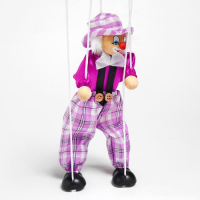 Дергунчик-марионетка на ниточках &laquo;Клоун в шляпе&raquo;, цвета МИКС