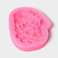 Молд новогодний &laquo;Санта&raquo;, силикон, 8,2&times;7&times;1,5 см, цвет МИКС