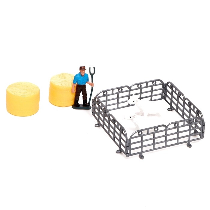 Конструктор винтовой &laquo;Трактор с прицепом&raquo;, с отвёрткой, и аксессуарами