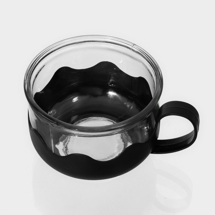 Набор чайный из стекла &laquo;Клео&raquo;, 5 предметов: чайник 900 мл, 4 кружки 150 мл