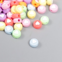 Набор бусин для творчества пластик "Сердечко в круге" яркие 20 гр 0,4х0,6х0,6 см Набор бусин для творчества пластик "Сердечко в круге" яркие 20 гр 0,4х0,6х0,6 см