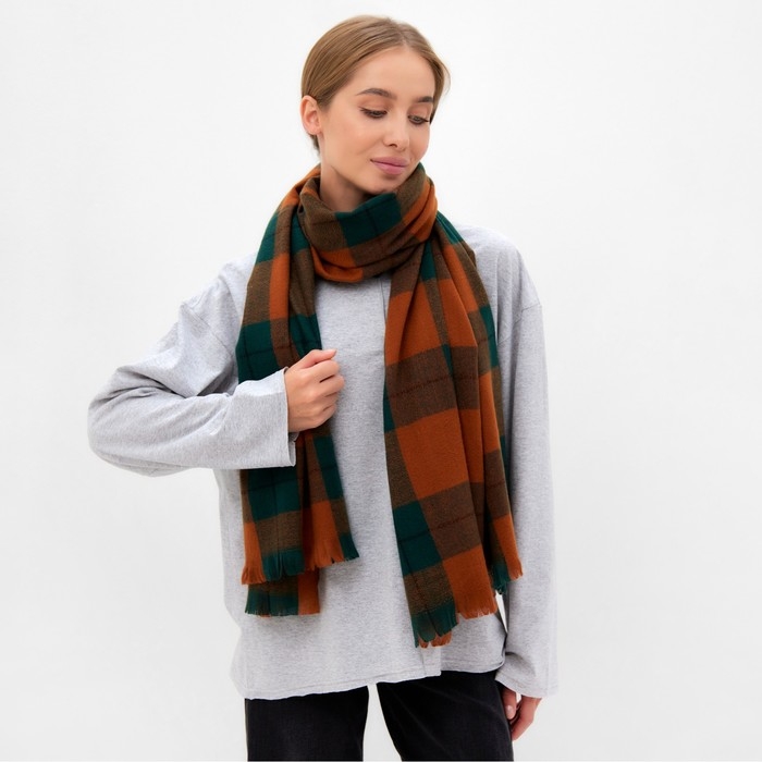Шарф зимний с кистями MINAKU 65*180 + 3 см клетка Шарф зимний с кистями MINAKU 65*180 + 3 см клетка