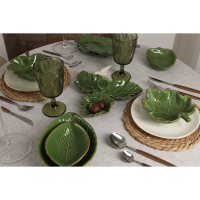 Менажница 3 ячейки Доляна &laquo;Лист&raquo;, 22,1&times;7,6 см, цвет зелёный