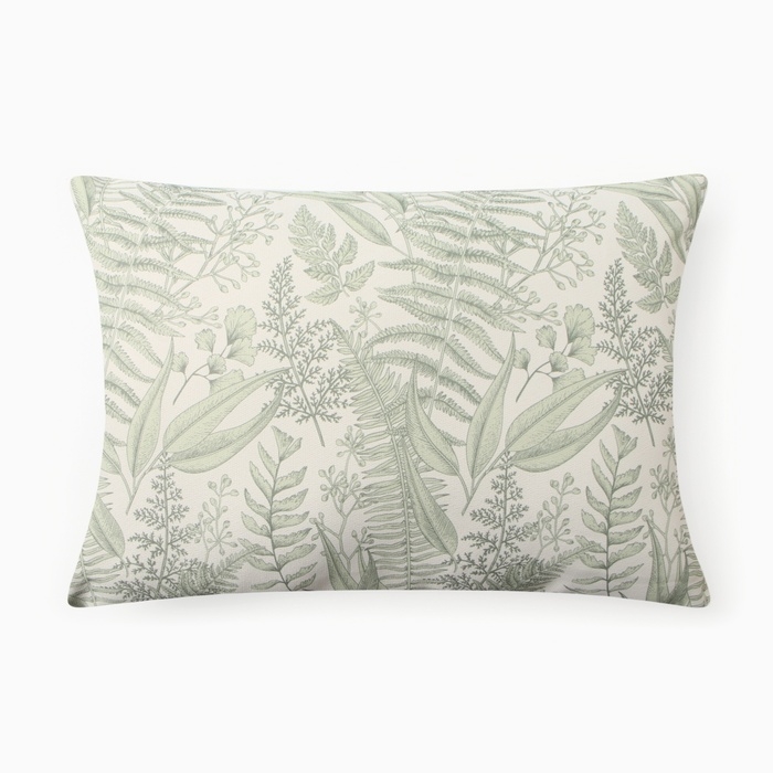 Подушка Этель "Листва" 40*60 см, цв.зеленый, 100% полиэстер