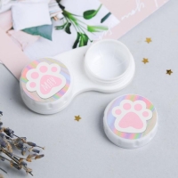 Контейнер для контактных линз "Лапки", 6,3 см × 2,5 см Контейнер для контактных линз "Лапки", 6,3 см × 2,5 см