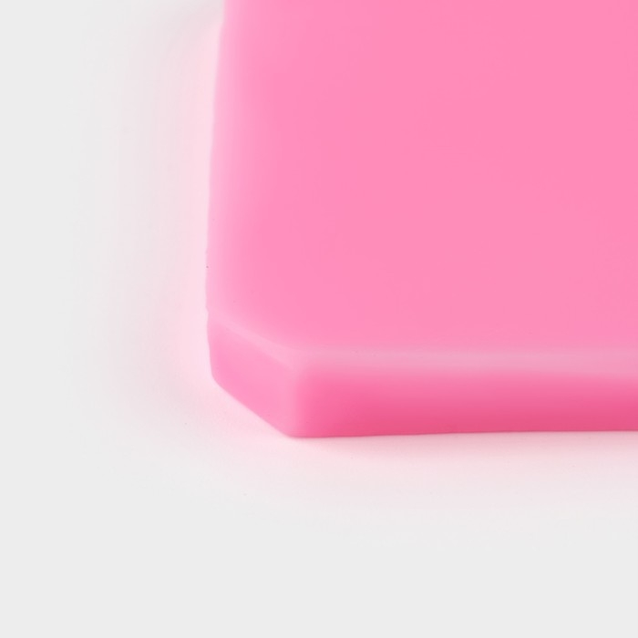 Молд новогодний &laquo;Снегопад&raquo;, силикон, 11&times;6,8&times;0,6 см, цвет розовый