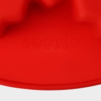 Форма для выпечки новогодняя Доляна «Снежинка», силикон, 23×3,5 см, цвет красный Форма для выпечки новогодняя Доляна «Снежинка», силикон, 23×3,5 см, цвет красный