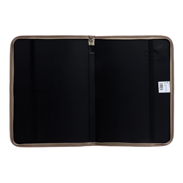 Папка для чертежей и рисунков для художников А3, 450 х 320 х 30 мм, с ручками, каркасная, с карманом, коричневая/бежевая, Estado