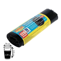 Мешки для мусора «КРЕПАК», 120л, ПВД, 40 мкм, 70×110 см, 10 шт, цвет чёрный Мешки для мусора «КРЕПАК», 120л, ПВД, 40 мкм, 70×110 см, 10 шт, цвет чёрный