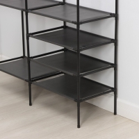 Вешалка - стойка напольная для одежды LaDо́m, с полками для хранения, 107&times;35&times;173 см, цвет чёрный