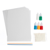 Набор для рисования эбру на новый год &laquo;Снеговик&raquo;, новогодний набор для творчества