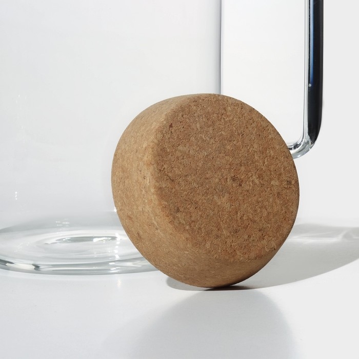 Кувшин для воды стеклянный с пробковой крышкой &laquo;Эко&raquo;, 1,8 л, 17&times;10,5&times;22 см