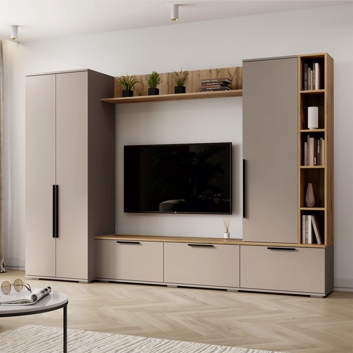 Полка навесная Селеста, 1336х266х250, Дуб вотан