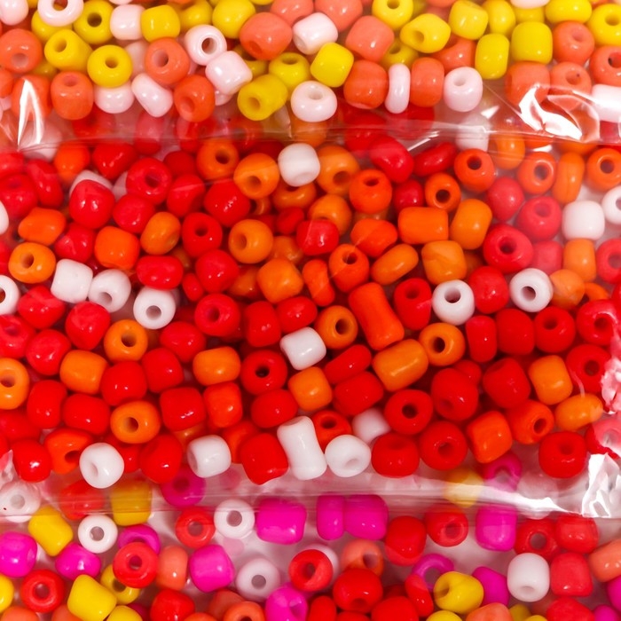 Бисер круглый 6/0 "Красочное лето" 4 цвета х 20 гр 20х8х0,7 см