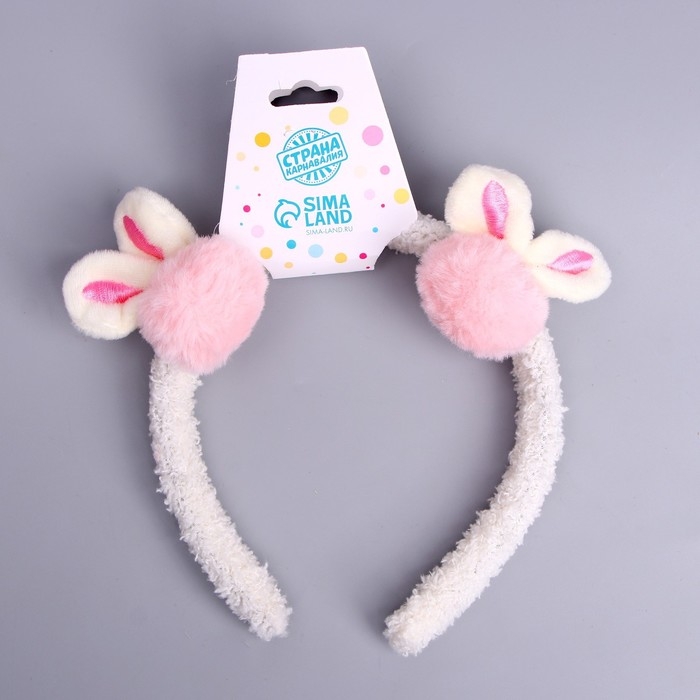 Карнавальный ободок &laquo;Зайка&raquo;, цвета МИКС