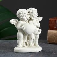 Фигура "Ангелочки с сердцем" состаренный, 12х11х6см Фигура "Ангелочки с сердцем" состаренный, 12х11х6см