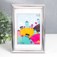 Фоторамка пластик "Палитра" 10x15 см, серебро Фоторамка пластик "Палитра" 10x15 см, серебро