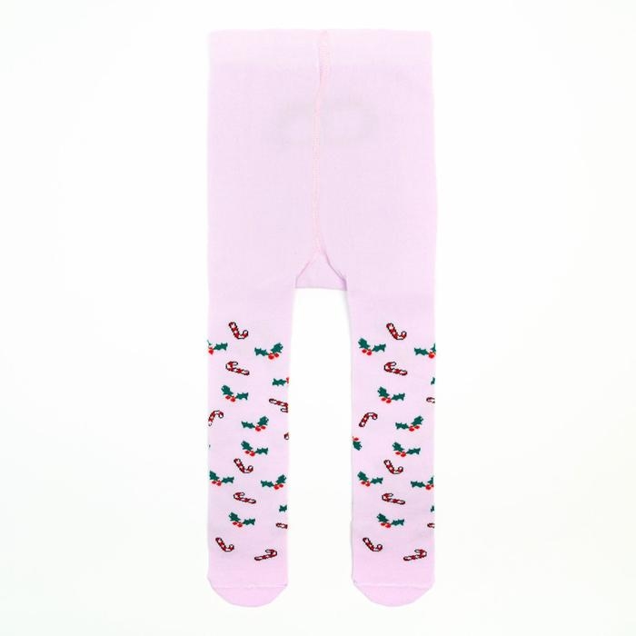 Новый год.Колготки Крошка Я "Карамельки", розовый, рост 62-68 см