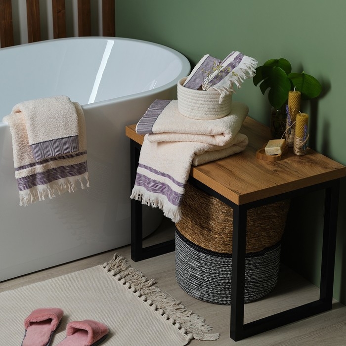 Полотенце махровое Love Life &laquo;Бриз&raquo; 30х50 см, гранатовый