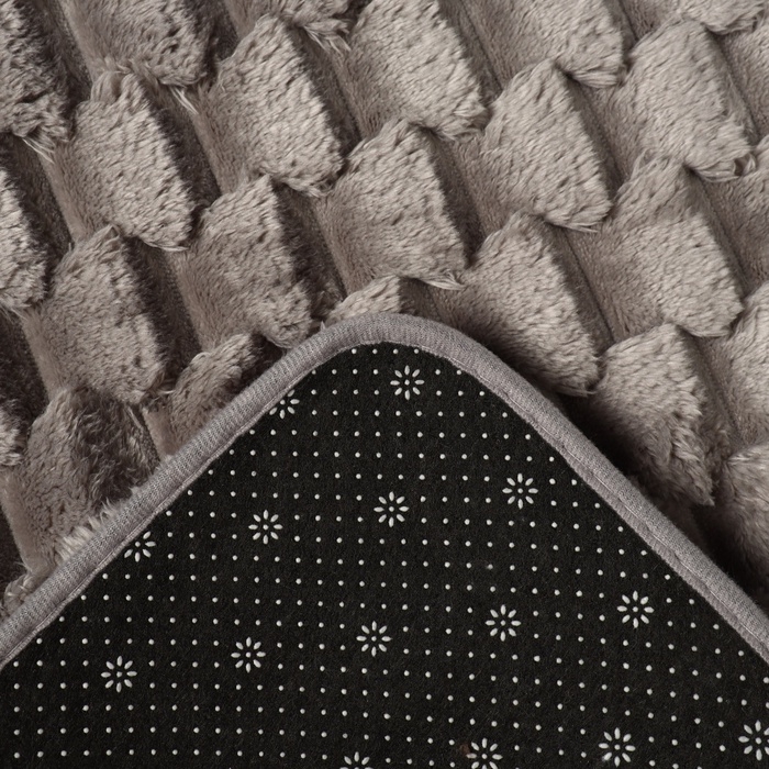 Коврик для ванной Этель «Ромбы», цв. светло-серый, 50х80 см Коврик для ванной Этель «Ромбы», цв. светло-серый, 50х80 см