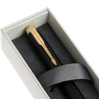 Ручка-роллер Parker IM Premium T323 Black GT F, 0.5 мм, корпус из алюминия, чёрные чернила, В ПОДАРОЧНОМ ПАКЕТЕ Ручка-роллер Parker IM Premium T323 Black GT F, 0.5 мм, корпус из алюминия, чёрные чернила, В ПОДАРОЧНОМ ПАКЕТЕ