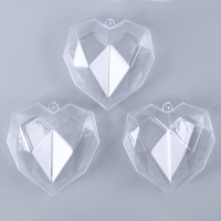 Основа для творчества и декорирования &laquo;Сердце&raquo;, набор 3 шт., размер 1 шт. &mdash; 8 &times; 8 &times; 5 см