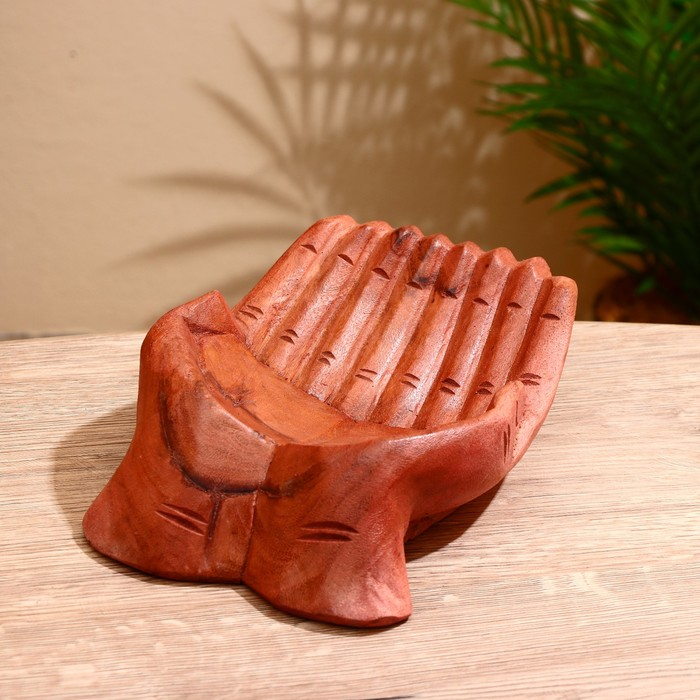 Сувенир дерево Сувенир дерево "Ладоши" коричневый цвет 25х18х8 см