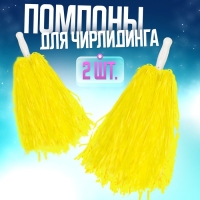 Помпоны 2 шт, цвет жёлтый Помпоны 2 шт, цвет жёлтый