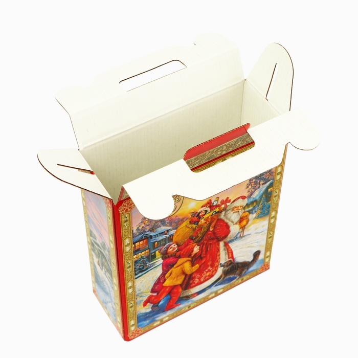 Новый год. Подарочная коробка новогодняя Подарок Новый год. Подарочная коробка новогодняя Подарок "Атмосфера" 16,8 х 7 х 25 см.